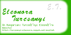 eleonora turcsanyi business card